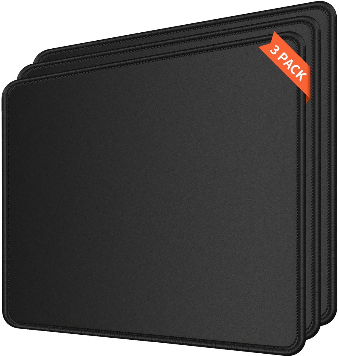 Muismat 24 x 20 cm - met genaaide randen - antislip rubberen onderkant - wasbaar en duurzaam - ShopVlot