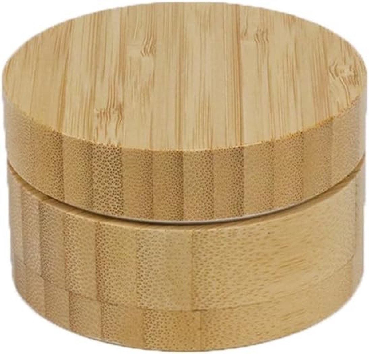 Kleine Bamboe Crème Pot, 74 x 44 mm, Lege Refillbare Container voor Ointments, Crèmes en Lotion, Ideaal voor Reizen en Hydratatie
