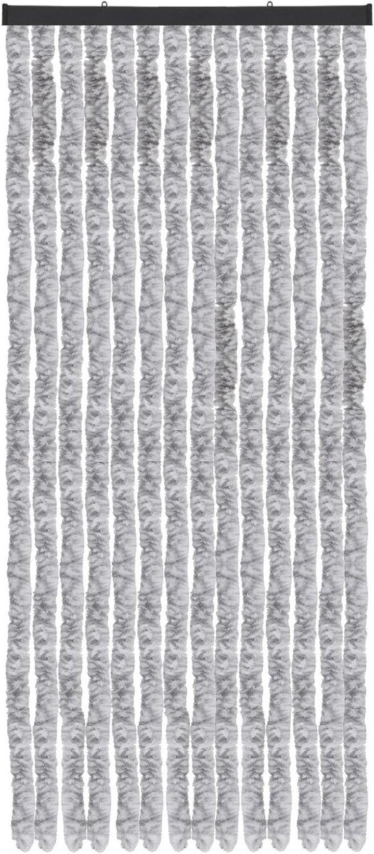 Deurgordijn - Insectengordijn - Buitenruimte - Stil en weerbestendig - 56 x 185 cm - Lichtgrijs-wit