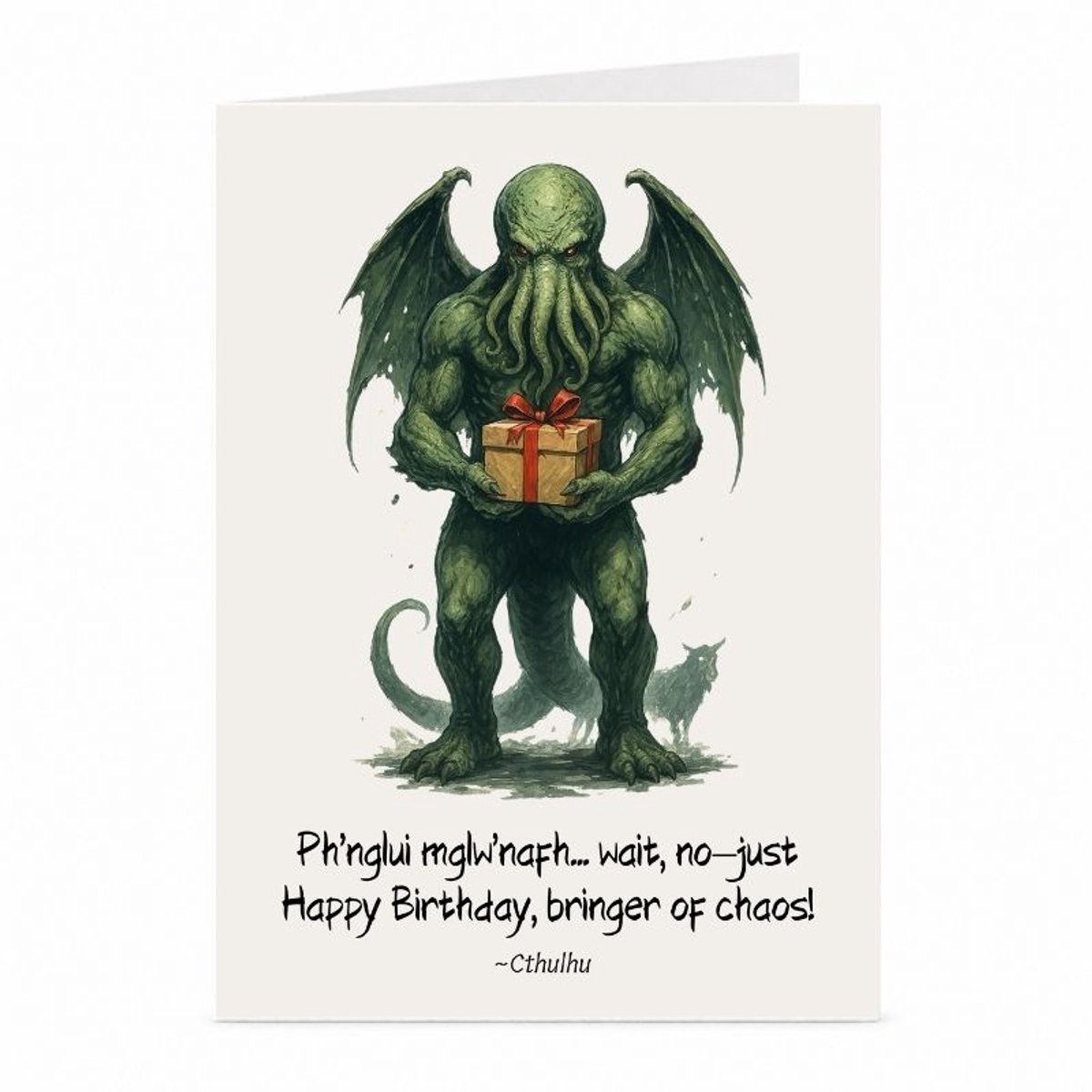 Cthulhu - Verjaardagskaart - JustTheCardGuy - A6 met envelop