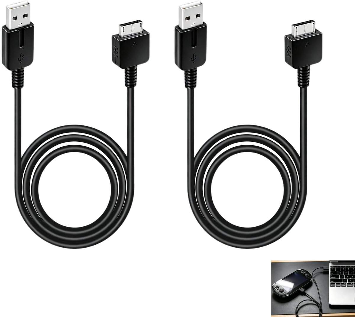 Oplaadkabel PS Vita 1000 - 1,2 m - USB-oplader - snel opladen en synchroniseren - ShopVlot