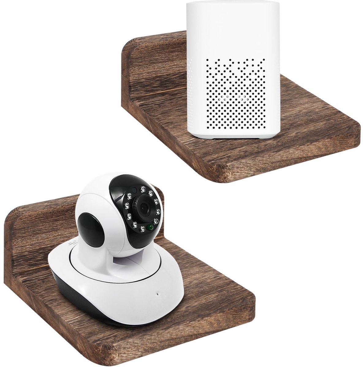 Wandgemonteerde luidsprekerstandaard houder - houten plank - voor Bluetooth-luidspreker en webcam - ruimtebesparend - ShopVlot