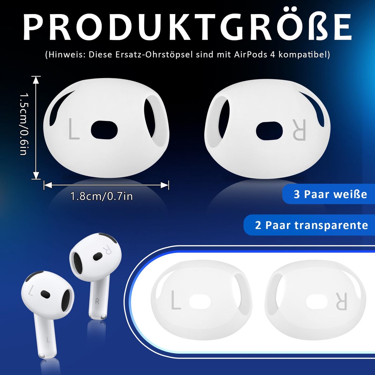 Oordopjes vervangend ultradun - antislip siliconen - krasbestendig - perfecte pasvorm voor AirPods - ShopVlot