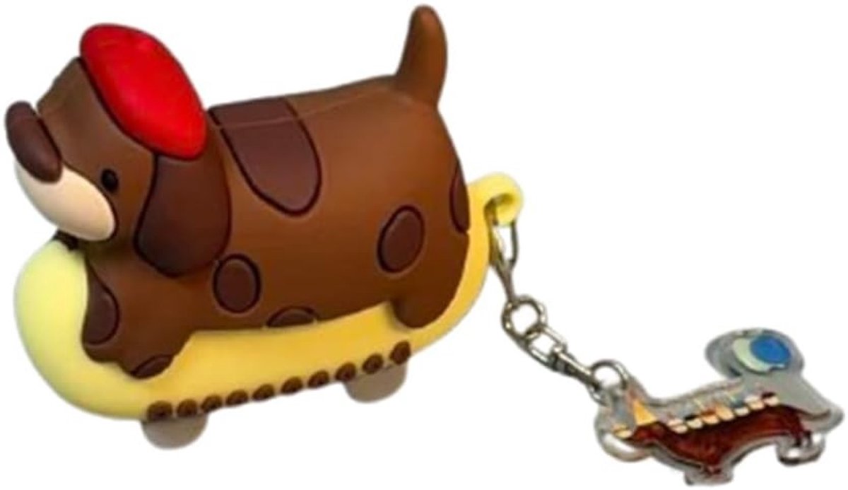 Lieve en Grappige 3D Teckel Hond Silicone Beschermhoes voor AirPods Pro 3 - Creatief en Kawaii Ontwerp voor Jongens en Meisjes