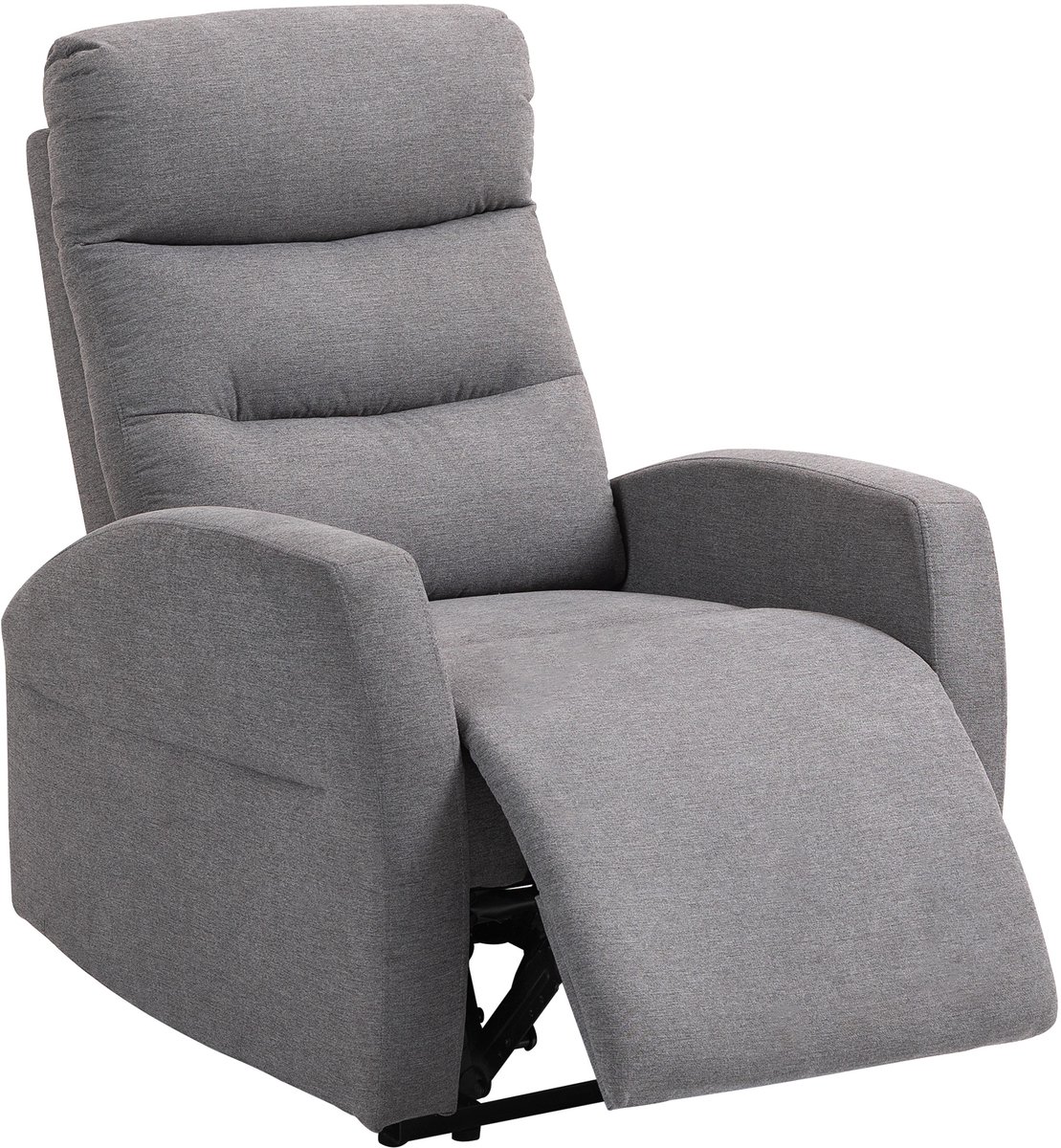 Homcom relaxfauteuil met ligfunctie en voetensteun - Relaxstoel - Tv-fauteuil - Donkergrijs Dunkelgrau