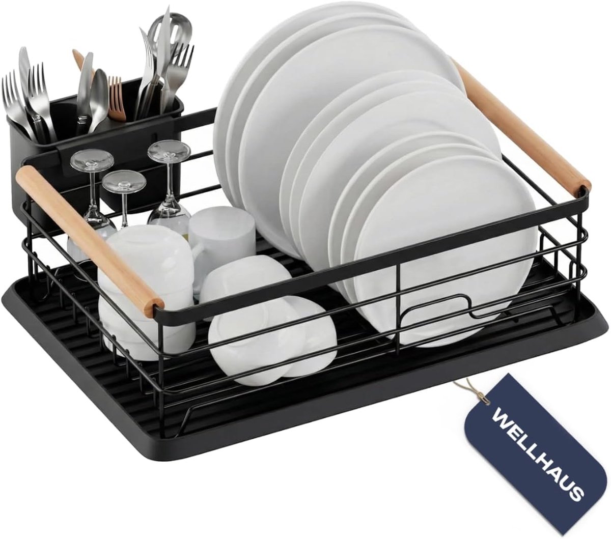 Afdruiprek voor servies - Plaatsbesparend - Roestvrij staal - Perfect voor de keuken - ShopVlot