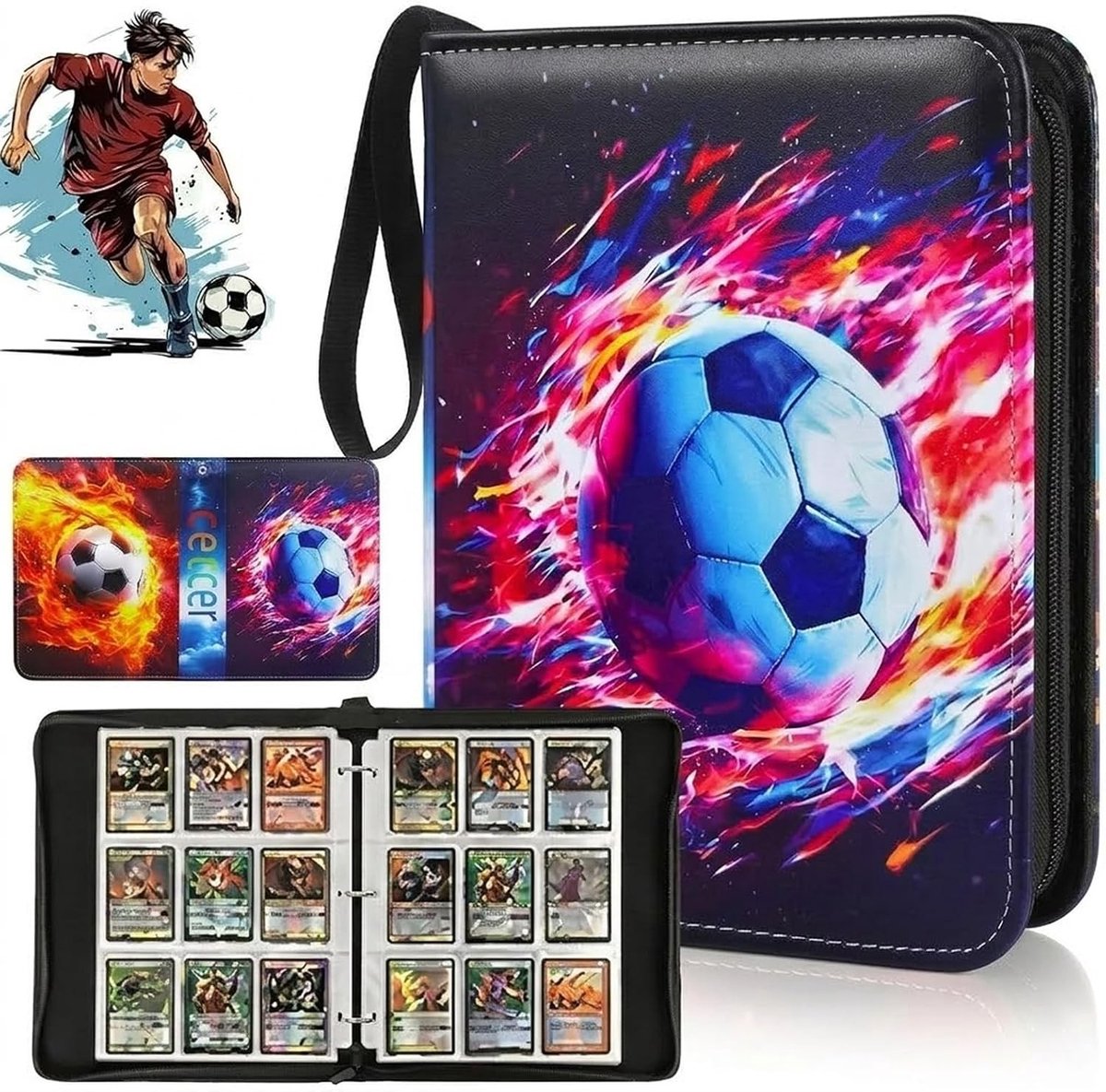 Voetbalkaarten verzamelalbum met 50 pagina's en 900 vakken voor het organiseren van je kaarten