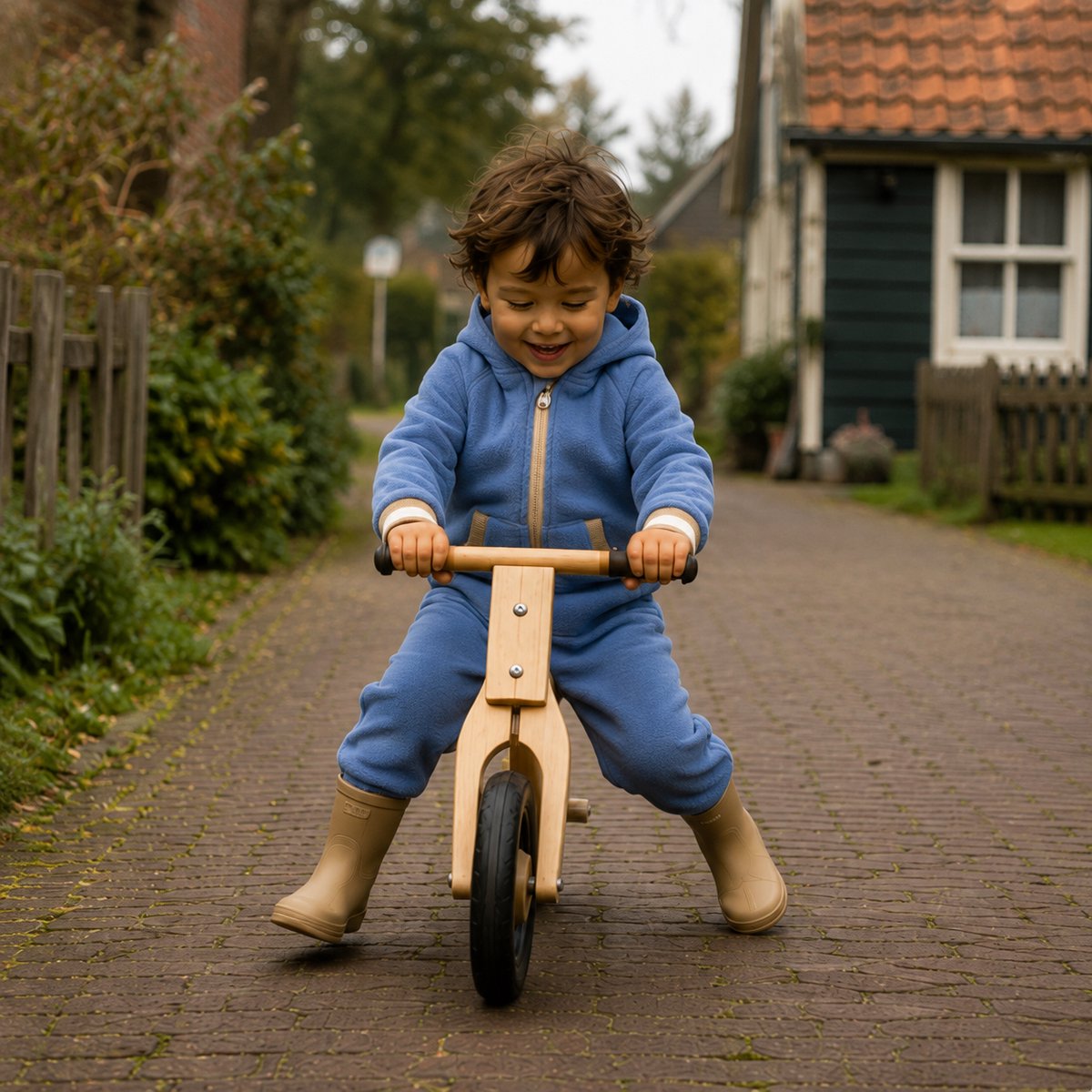 Ducksday - Fleecepak - Onesie voor kinderen - unisex - Twin / Blauw - maat 116/122 - PFAS vrij
