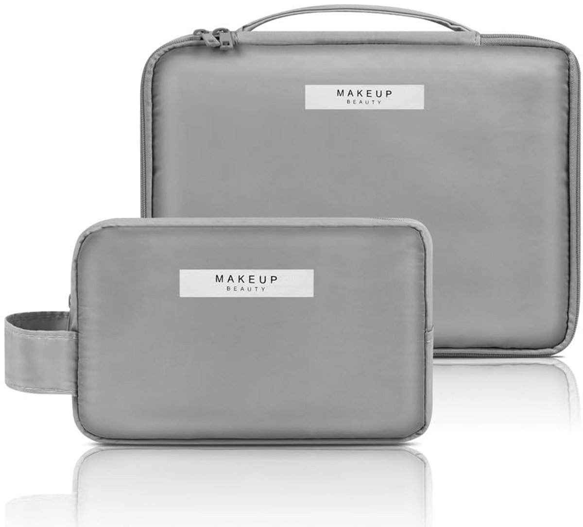 Make-uptas waterdicht - dubbele dikke spons - met handvat en vak - ideaal voor reizen - ShopVlot