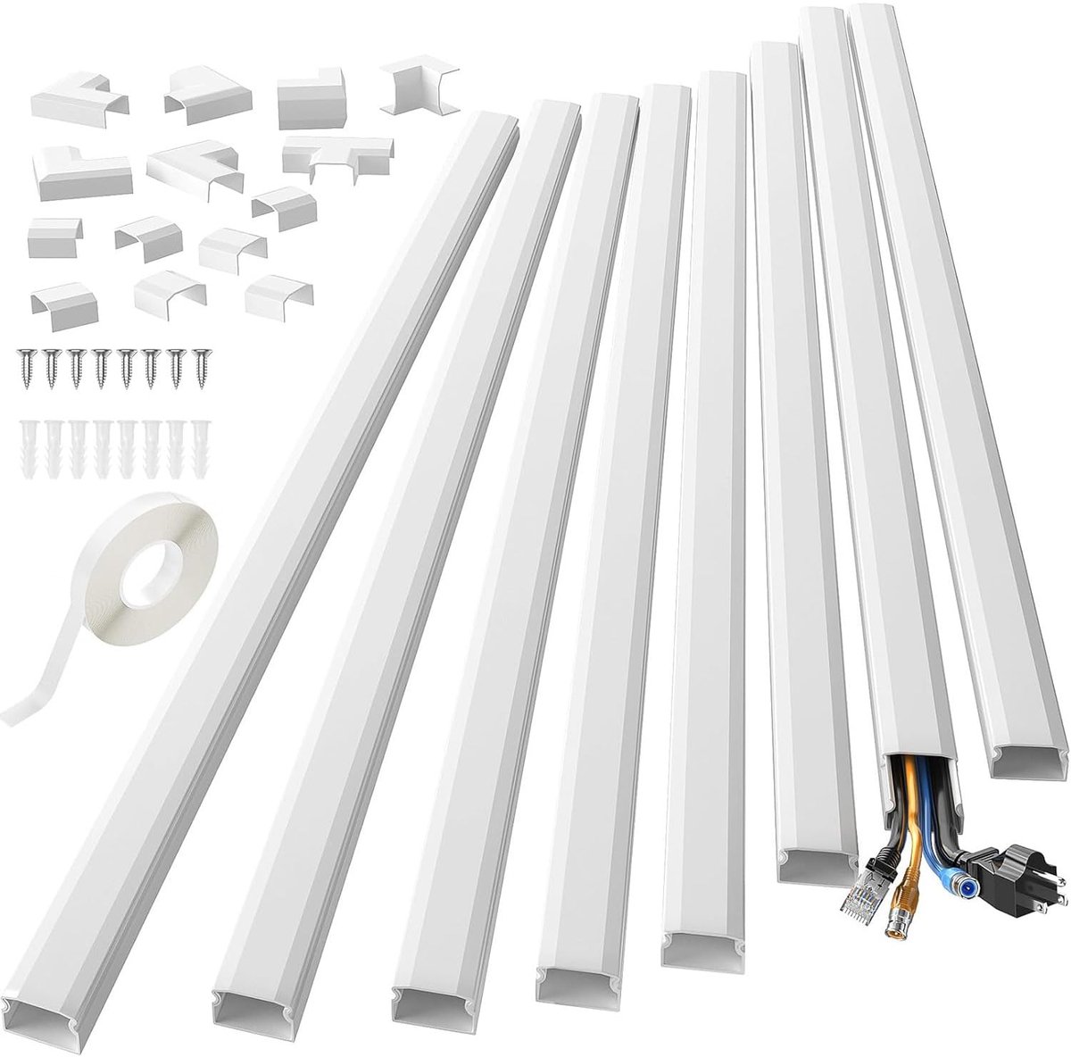 Kabelgoot 6 m - 15 x 10 mm Zelfklevend - PVC Trunking - Verberg Kabels in Huis - ShopVlot