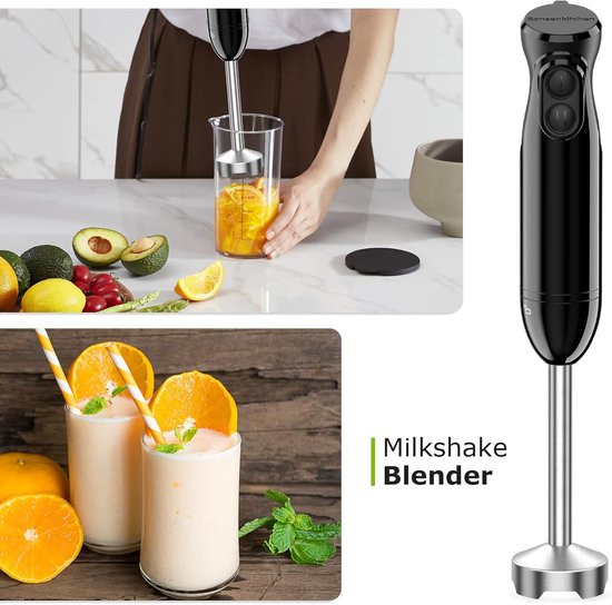 Staafmixer Set - Keukenmixer - Sauzen Maken - 1000W Krachtige Motor - 700 ml Cup - Zwart — afbeelding 5
