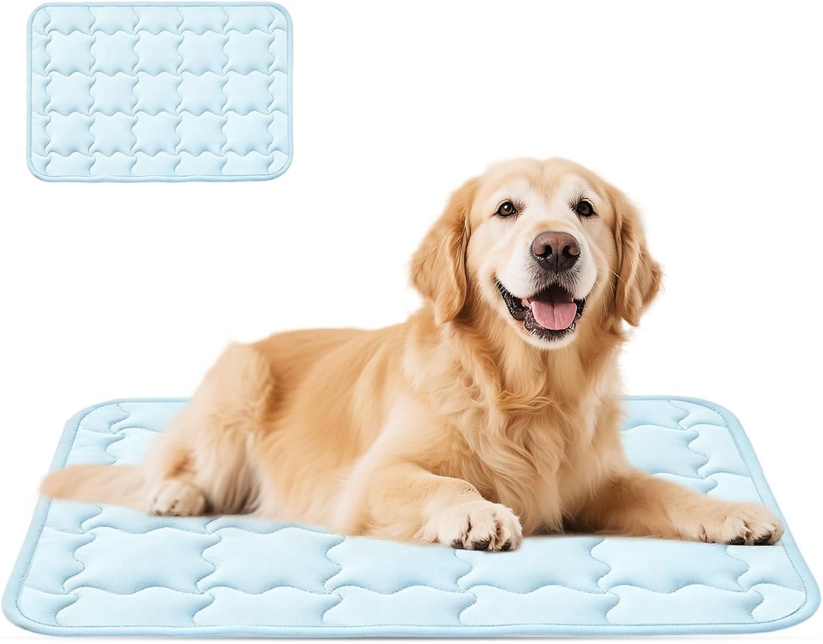 Koelmat voor Honden en Katten, Maat M, 51 x 77 cm, Wasbaar, Duurzaam en Vouwbaar voor Thuis en Onderweg