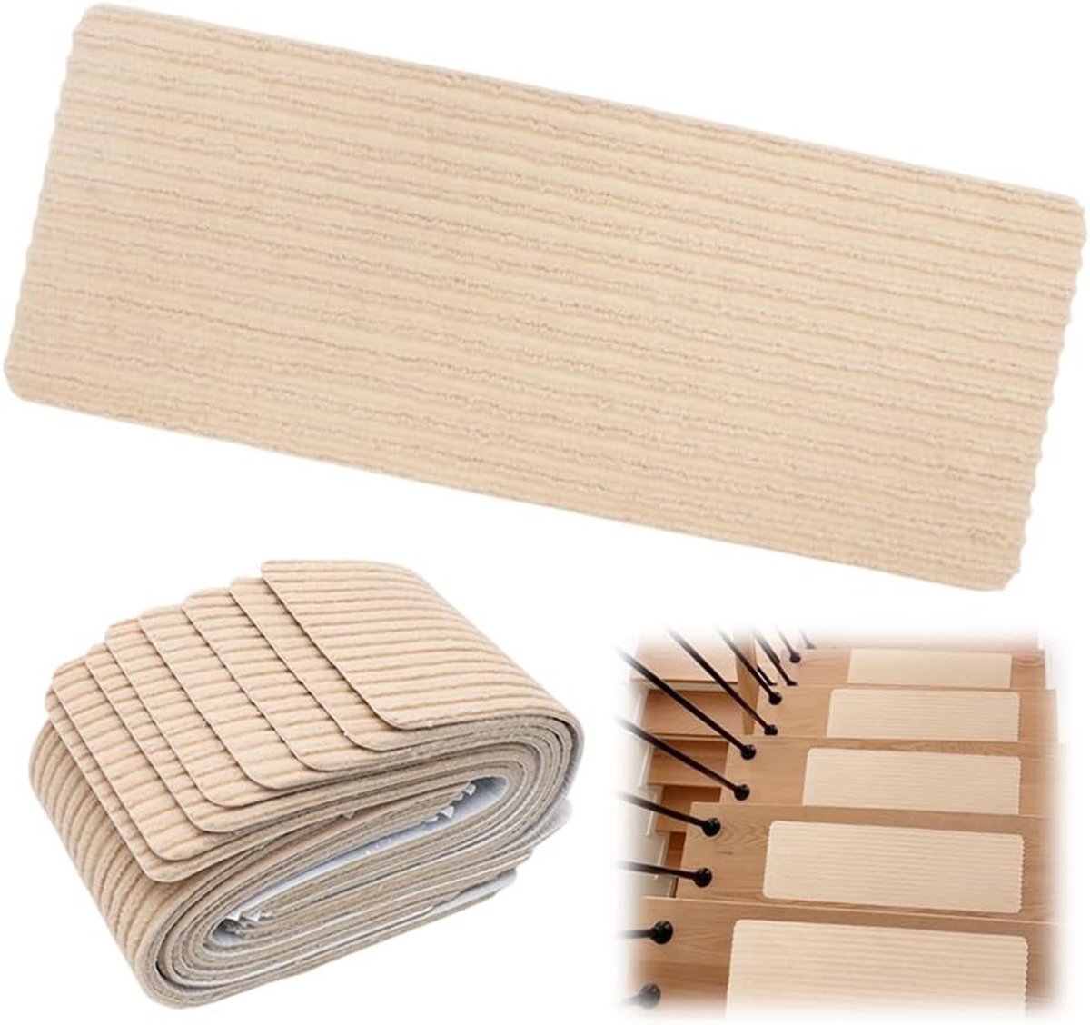 Set van 15 Antislip Trapmatten 55 x 22 cm, Zelfklevend, Geschikt voor Kinderen, Ouderen en Honden, Veiligheid en Comfort