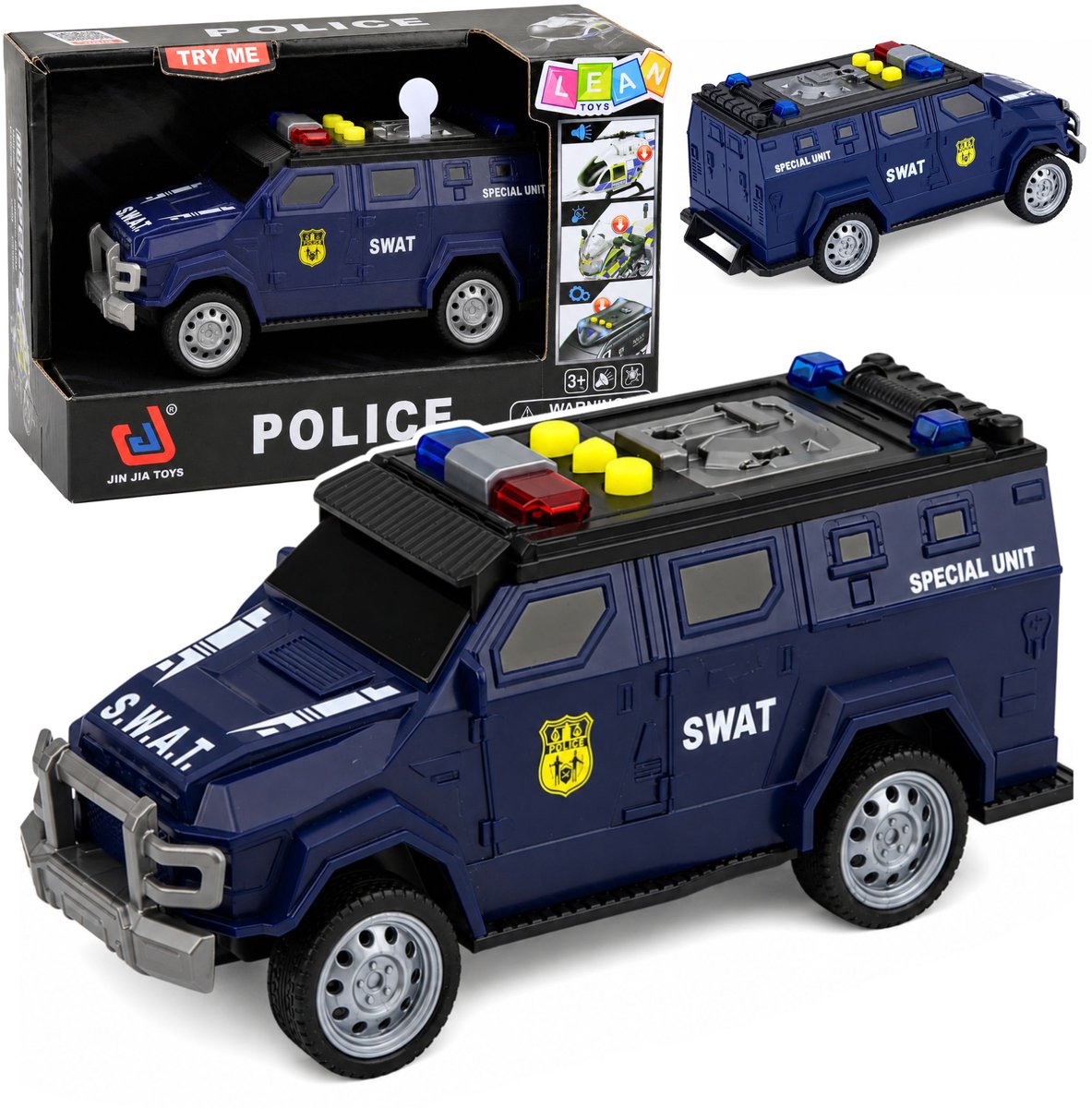 Auto Speciale eenheid Voertuig Swat Lights klinkt marineblauw 1:32 - UNI