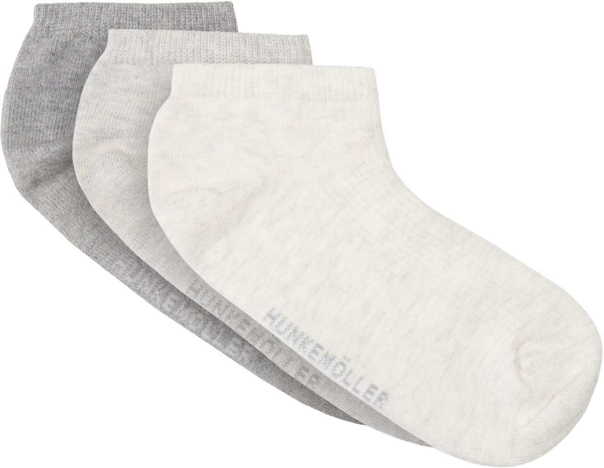Hunkemöller 3-Pack Cotton Trainer Liner Socks Grijs