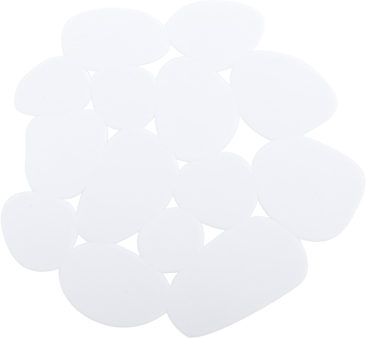 MSV Antislip Pads Badkamer – Set van 4 Antislip Stickers voor Badkuip en Douche – Kiezelsteendesign met Glad Oppervlak