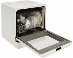 Tafelvaatwasser - Mini vaatwasser - Snel servies reinigen - Met waterreservoir - 6 Liter tank - Wit
