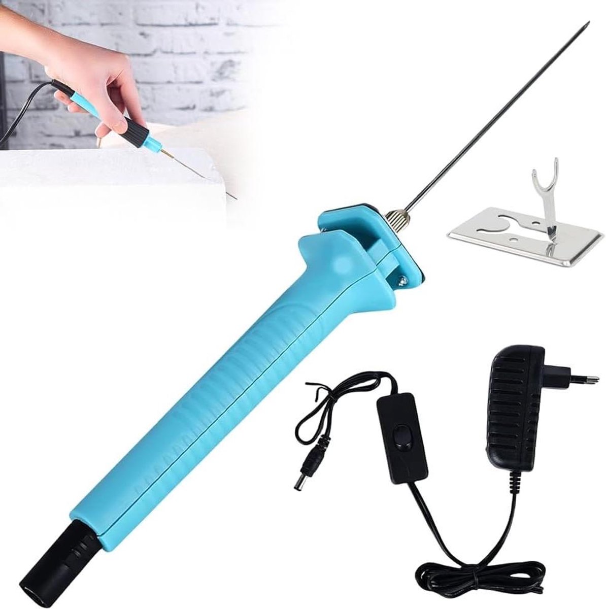 Elektrische Schuimsnijder - Hete Draadsnijder - Modelbouw Knutselen - Snelle Opwarming - 10 cm - Zwart
