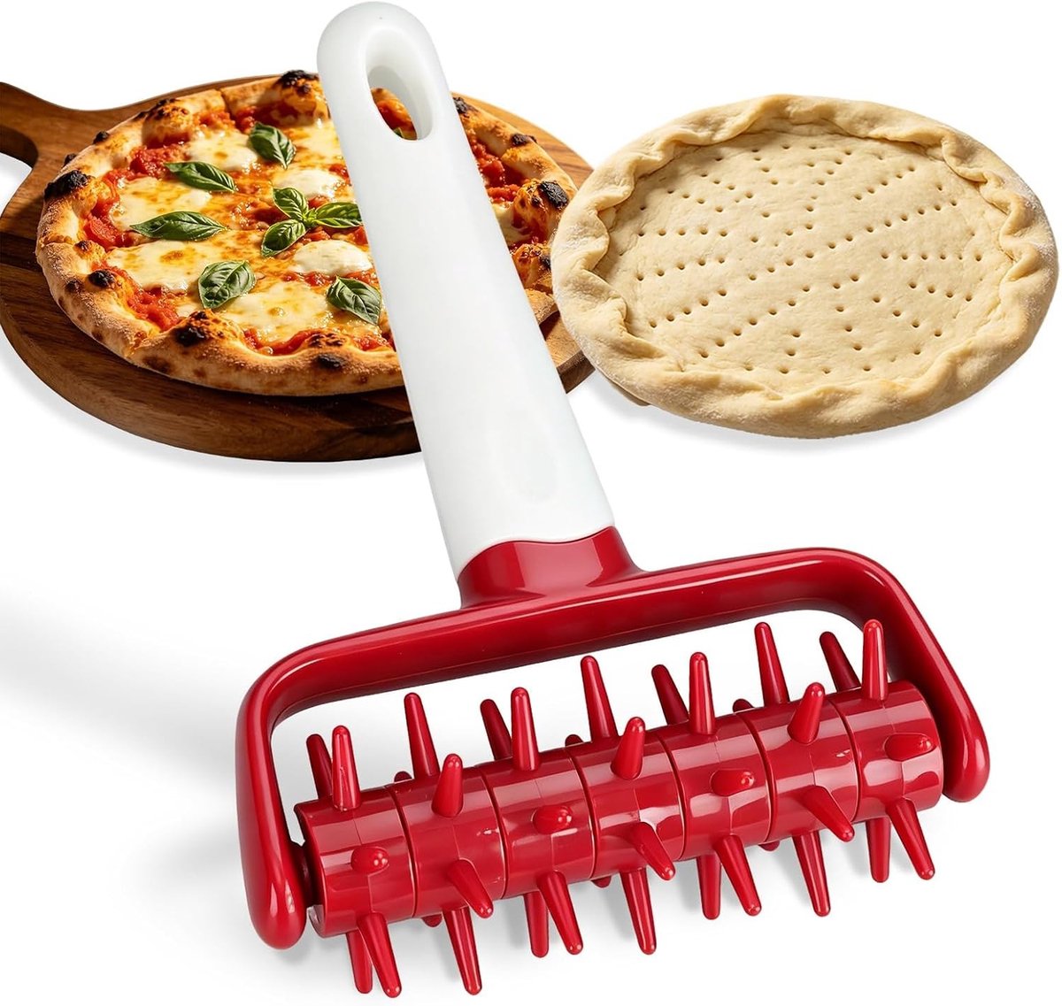 Perfecte Pizza Deeg Docker voor Thuisgebruik - Ideaal voor het Voorbereiden van Pizza's, Bakgereedschap en Deeggereedschap