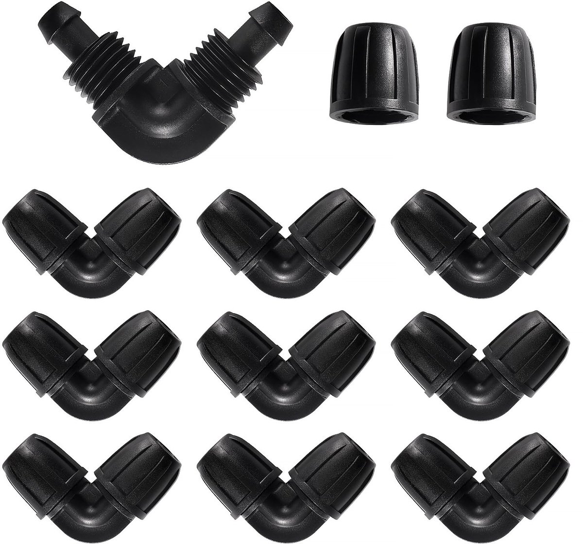 10 Stuks 8/12mm Drip Irrigatie Fittingen, Tuin Slang Connector met Barbed Wire, Verbinding voor Tuin en Gazon