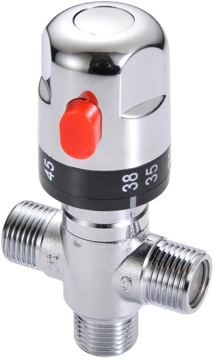 Chrome Thermostatic Mixing Valve Head/Universal Replacement For Shower Bidet Shattaf - ShopVlot