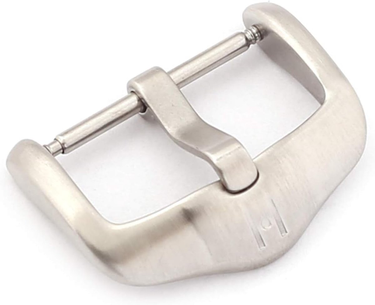 HIRSCH Unisex buckle for watch straps L316 stainless steel model Active 20 mm silver, matt - ShopVlot