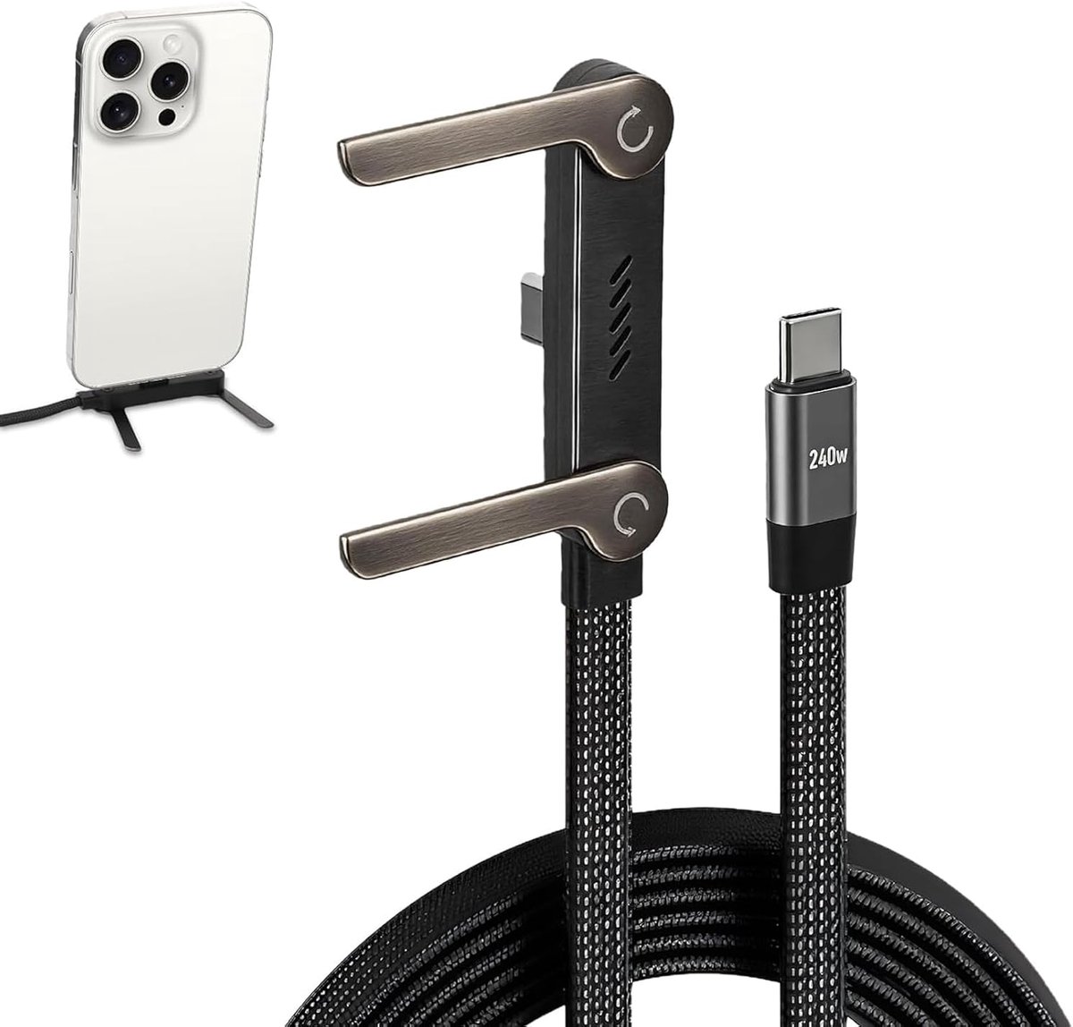 ładowarki Type-C z niewidocznym uchwytem bocznym, cable do szybkiego - ShopVlot