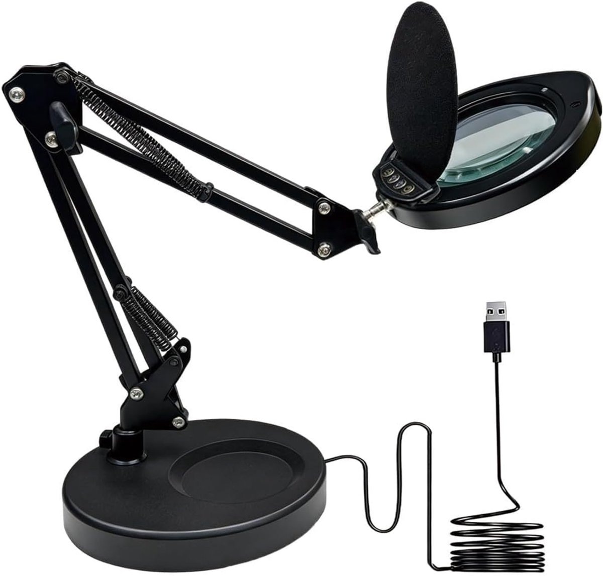 Vergrootglas 10X/15X met Licht - Vouwbaar met Stand - 84LED en 5 Kleurmodi - Verminder oogvermoeidheid - ShopVlot