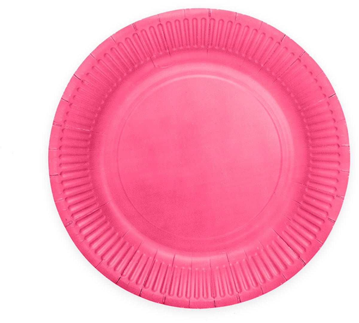 8x Papieren Bordjes 18cm FSC - Felroze - Feestartikelen