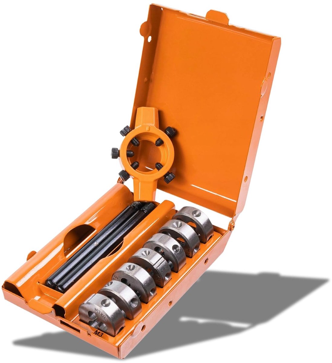 8-piece thread cutting set M3-M12 thread DIN223 cutting iron holder - ShopVlot