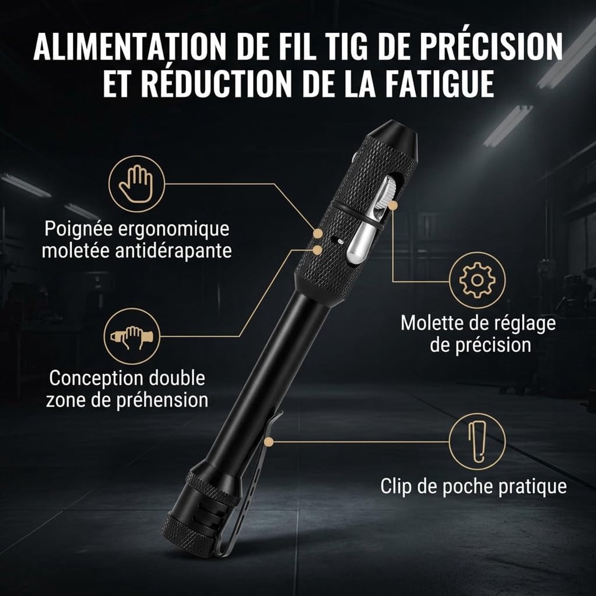 Welding TIG Pen Welding Finger Feeder TIG Welding Wire Feeder Pen for 1.0mm To 0.3cm Wire Soldering Equipment Supplies - ShopVlot