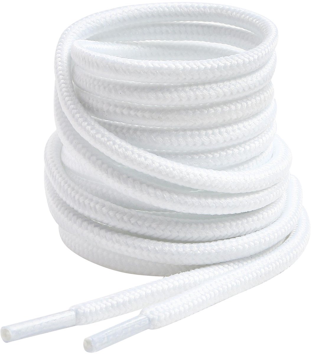 VSUDO 120 cm Rond Wit Schoenveters voor Laarzen - ø4 mm Laarzen Veters - Veters Voor Boots - ShopVlot