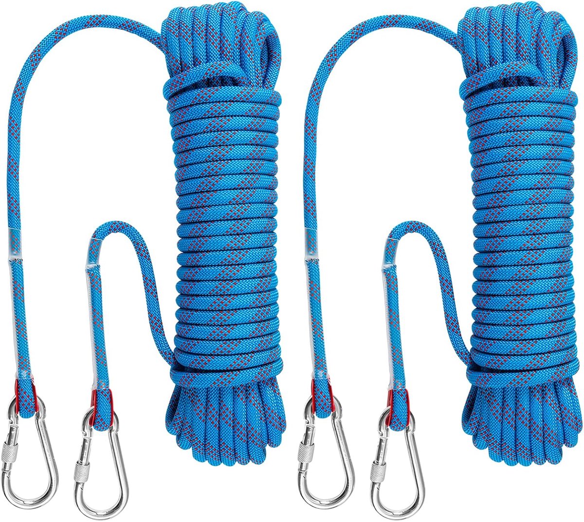 20M Heavy Duty Clothesline Rope with Hooks, 10mm Steel Core Polyester Outdoor Clothing Drying Rope for Garden - ShopVlot