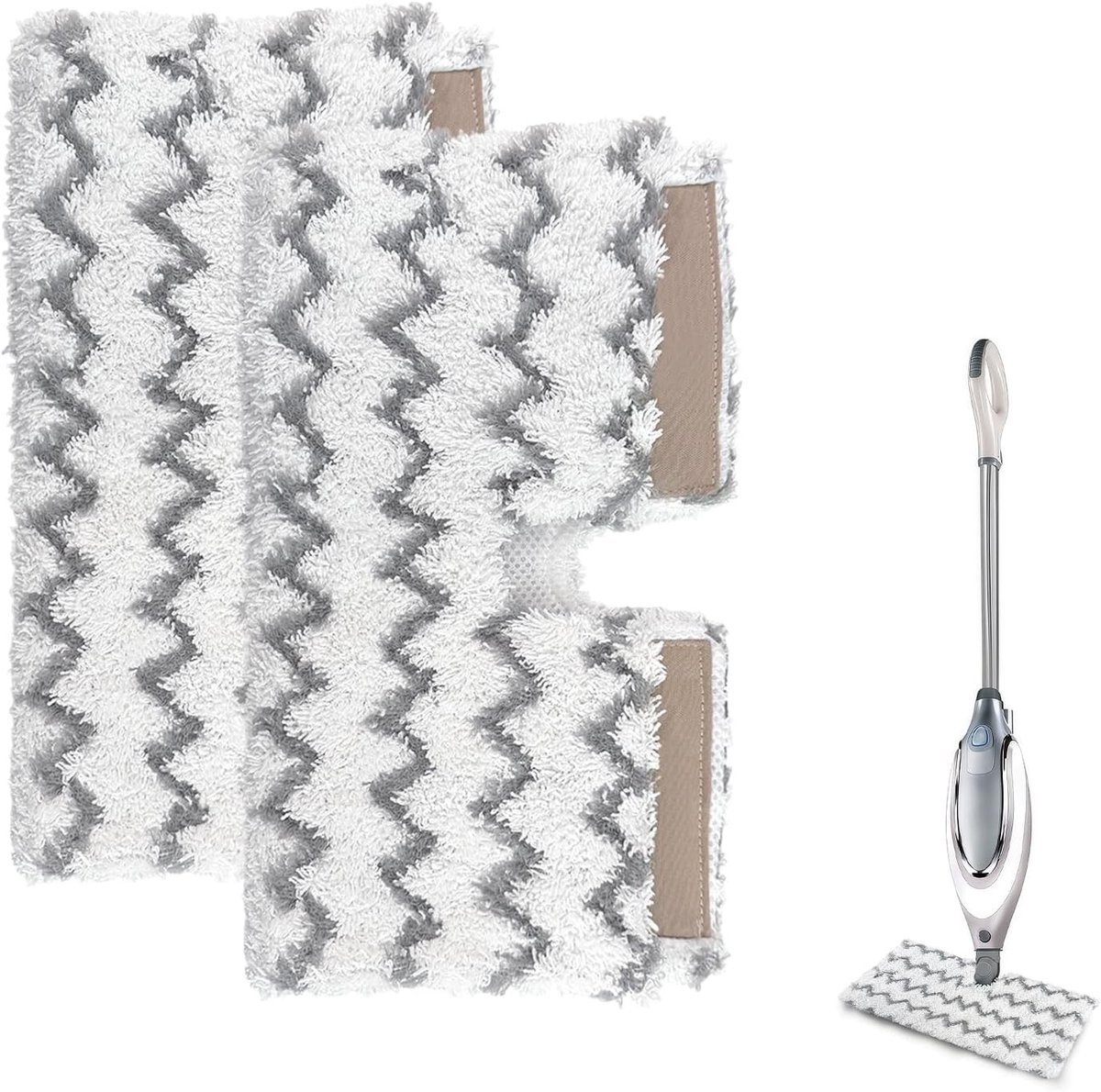 Microvezel stoomreinigingsaccessoires, herbruikbaar en compatibel met diverse Shark modellen, 2 stuks