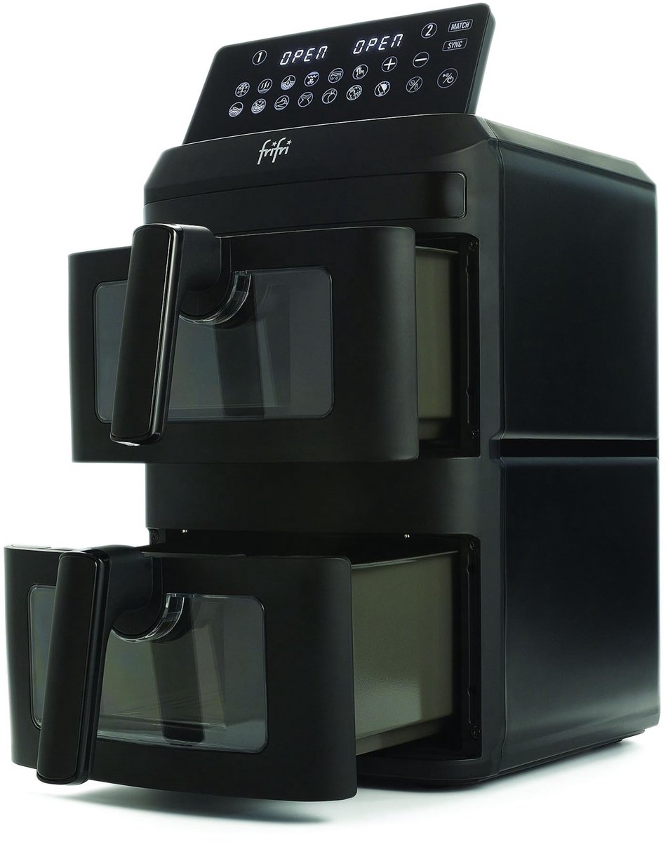 Airfryer 2800W - DuoSlim 13L - Cyclonische luchtcirculatie - Gezond frituren zonder olie - ShopVlot