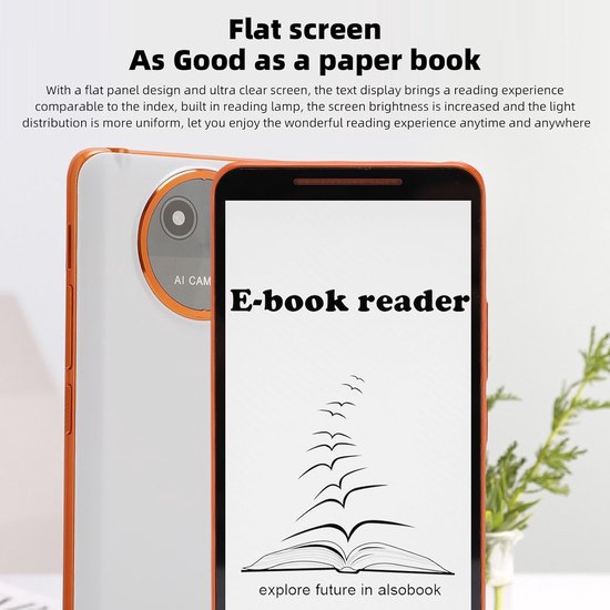 Een 7-inch e-reader die compatibel is met een 8,1-inch scherm, met een ingebouwd notitieblok, draagbaar ontwerp, 1 GB/8 GB opslagruimte, ondersteuning voor PDF- en EPUB-documenten, Bluetooth, wifi, capacitief touchscreen — afbeelding 4