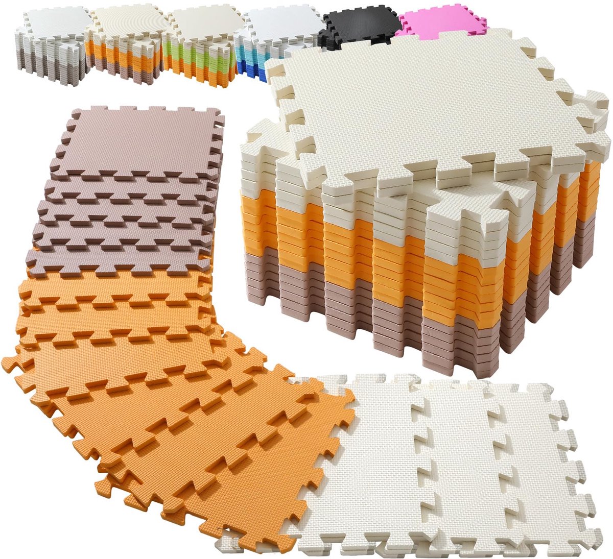 Puzzelmat voor baby's 114x142 cm - EVA-schuim - Dikke mat - Veilige speelomgeving - ShopVlot