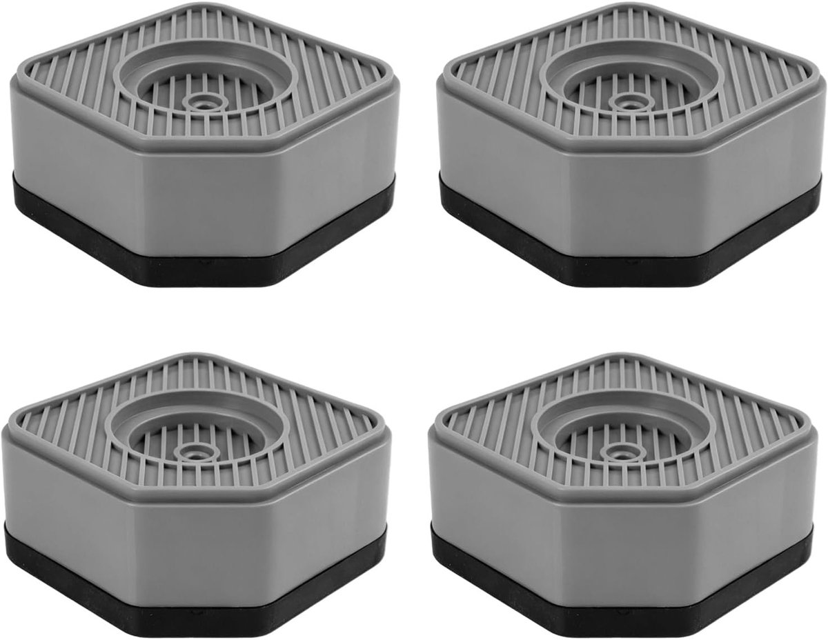 Set van 4 anti-trillingsglijders voor wasmachines en drogers - Geluiddempend, antislip en vloerbescherming tegen trillingen