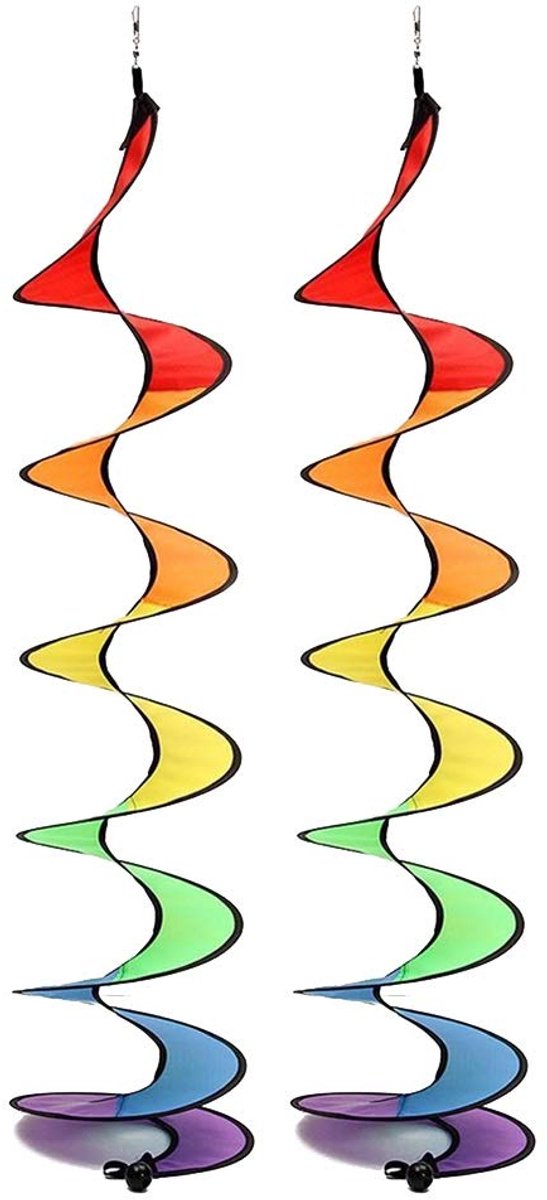 Set van 2 Kleurrijke Windspinneren voor Tuin en Huis