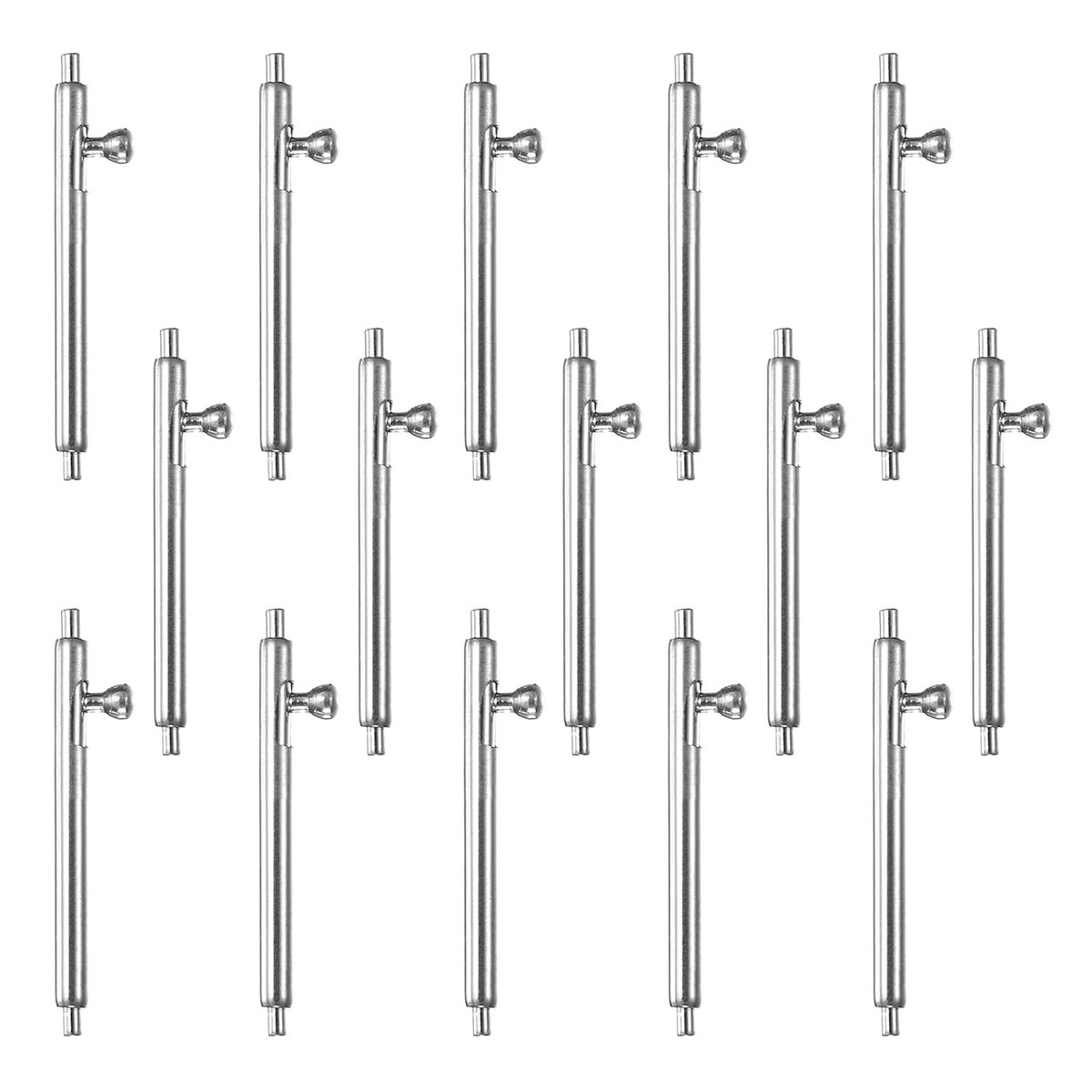 15 stuks veerpennen met snelsluiting, 14 mm, 1,5 mm diameter, roestvrij staal 304, reservepennen voor horlogebandjes en accessoires