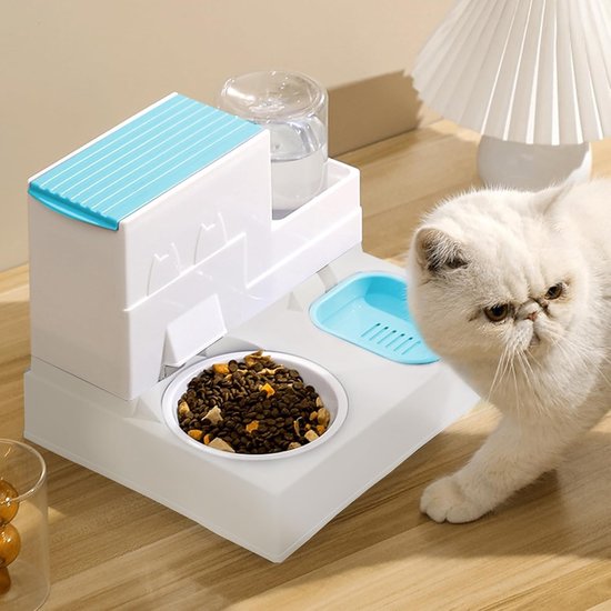 2-in-1 Automatische Gravity Voederdispenser en Waterdispenser voor Kleine Huisdieren - Makkelijk Schoon te Maken en Ideaal voor Katten en Honden — afbeelding 4