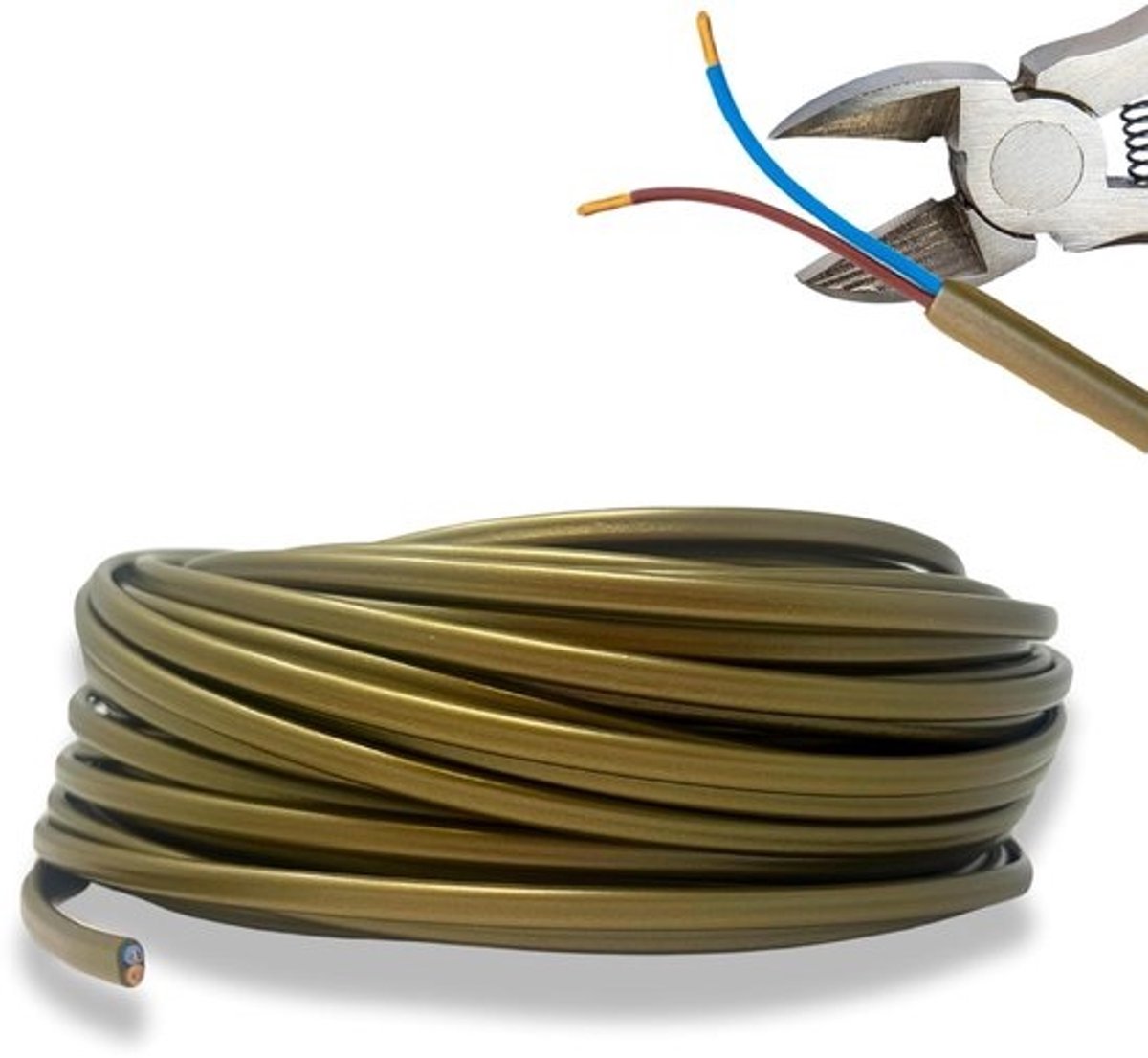 25 meter Elektrische Kabel 2 aders 2x0.75 | Dubbele PVC-isolatie | Installatiekabel voor veilige en duurzame verbinding