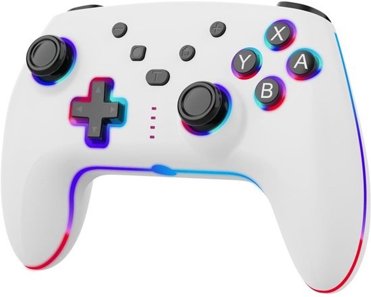 Draadloze Controller voor Switch en PC met RGB Verlichting en Ergonomisch Ontwerp