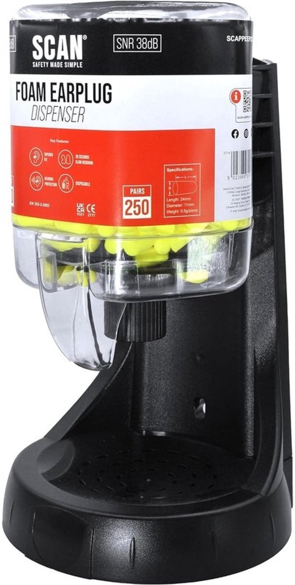Geluidsisolerende Schuimoordopjes met Dispenser voor Werk en Vrije Tijd