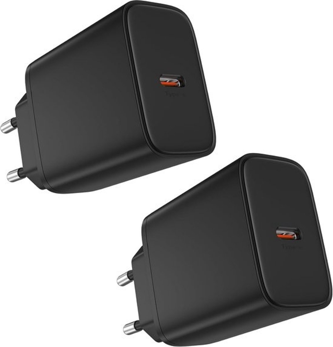 Set van 2 USB-C Opladers met 45W Snelle Laadfunctie
