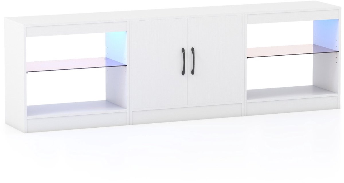 SureDeal® - Dressoir - Modulaire kast Geschikt - 85-inch Televisies kast - 195x30x55 cm - Wit