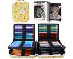 130 Kleurpotloden Set voor Volwassenen met Sketchbook en Blender - 120 Kleuren met Mechanische Potloden