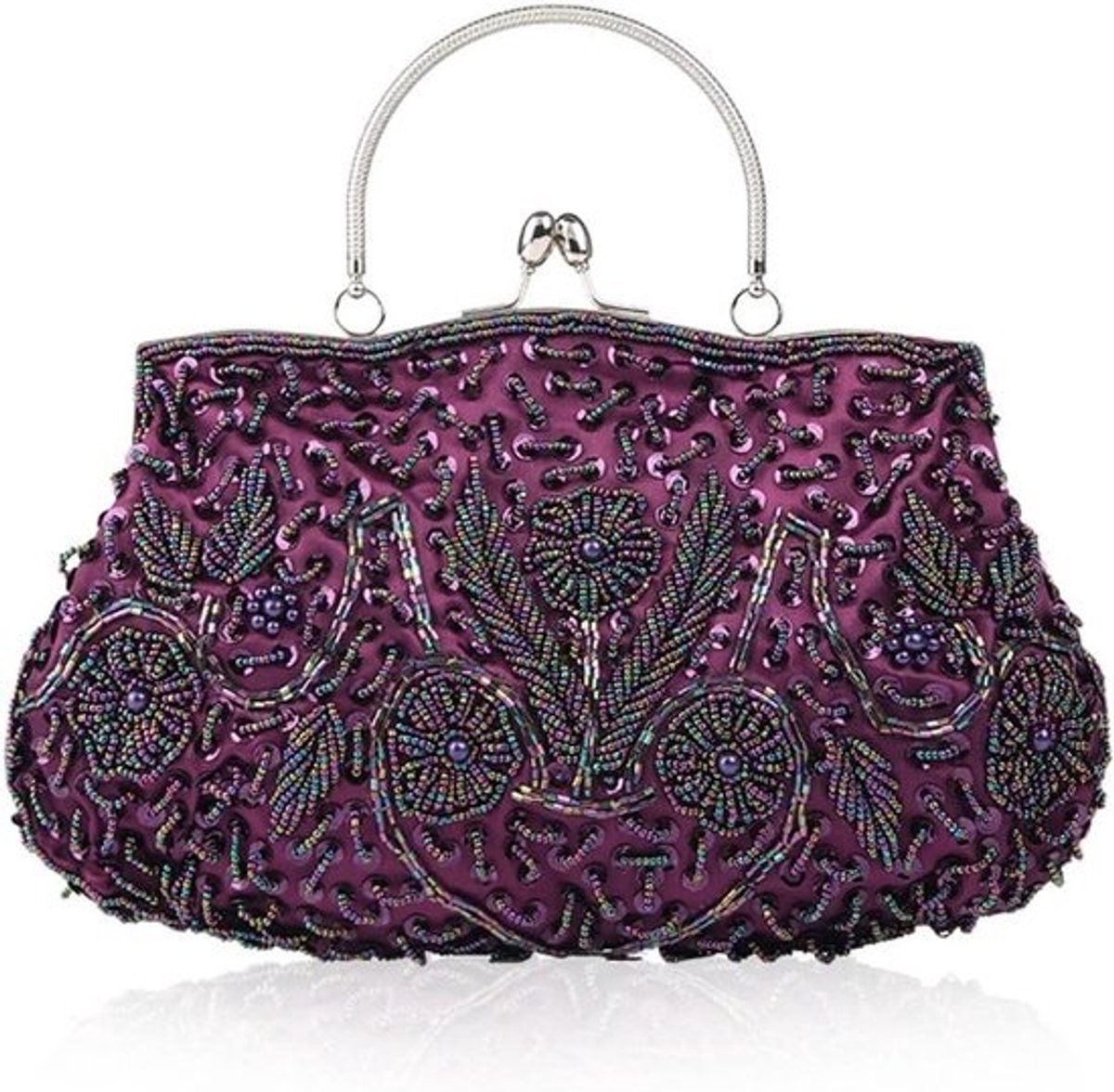 Avond Clutch Bag voor Vrouwen met Kralen en Pailletten - Vintage Handtas voor Bruiloften en Feesten