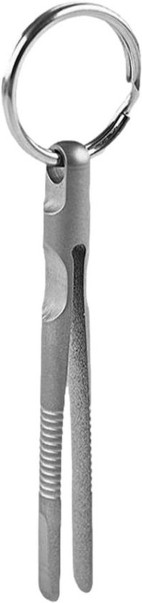 Miniatuur Zakformaat Pincet van Titanium met Sleutelhanger voor Buitenactiviteiten