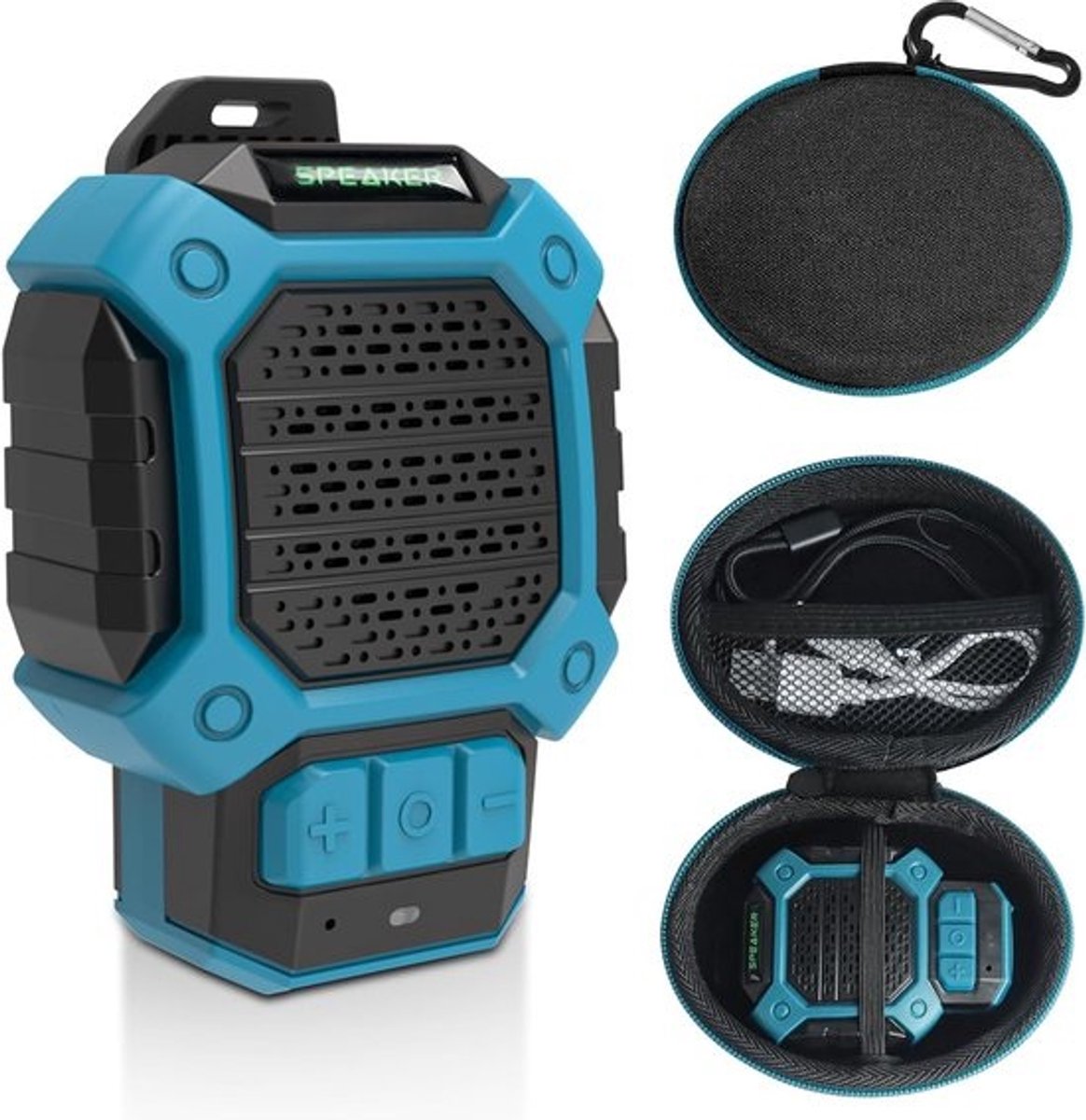 Mini Bluetooth Speaker met Clip en Magneet - Draagbaar en Waterdicht